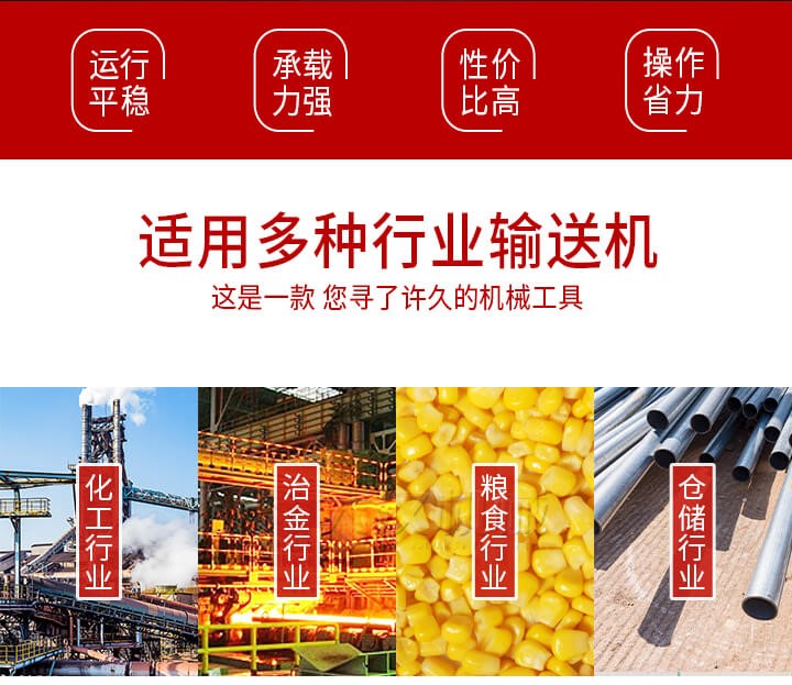 Z型輸送機優勢適用多種行業例如：化工行業，冶金行業，糧食行業，倉儲行業。